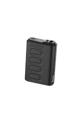 Bix TPB15 10000mAh PD 20W USB-C USB-A QC 3.0 22.5W Süper Hızlı Şarj Destekli Dijital Ekranlı Mini Powerbank Siyah