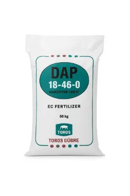 TOROS GÜBRE Toros Dap 18‑46‑0 – 50 kg | Yüksek Fosforlu Diamonyum Fosfat Gübre