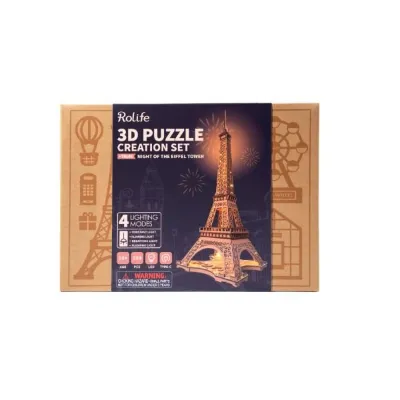 Rolife Night of the Eiffel Tow Işıklı 3D Yapboz TGL01
