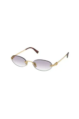 Miu Miu MU A54 5AK-040 Kadın Güneş Gözlüğü Gold Metal Çerçeve Degrade Lens UV400