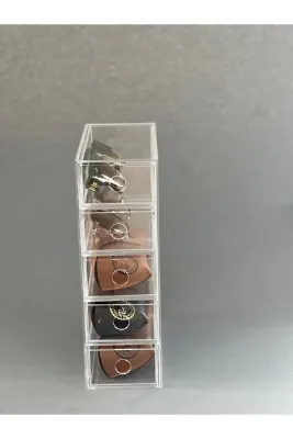 MAZERONREKLAM Gözlük standı pleksi 5 çekmeceli Dikey