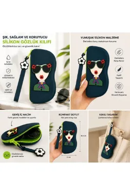 YuumiCo Silikon Gözlük Kılıfı - Çizilmelere Karşı Koruyucu Kolay Taşınabilir Gözlük Kılıfı - Silikon Gözlük Kabı - Silikon Cüzdan
