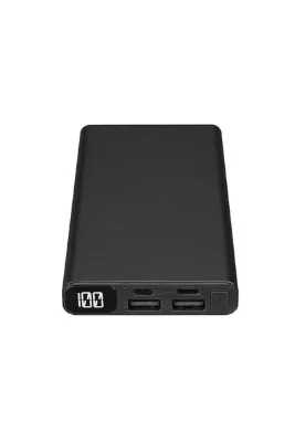 S-LINK IP-K27 10000mAh 2*USB+Micro+Type-C Metal Kasa Siyah LCD Ekranlı Taşınabilir Pil Şarj Cihazı