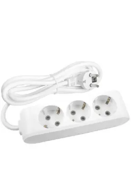 Viko Multi Let (3'Lü) Üçlü Priz Topraklı Çocuk Korumalı Kablolu 1 (Bir) Metre