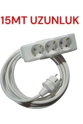 VİKO 3lü Grub Priz Ara Kablosu Uzatıcı Viko 1.2.3.4.5....20 mt kablo uzunluk seçiniz ( uzunluk 15 mt )