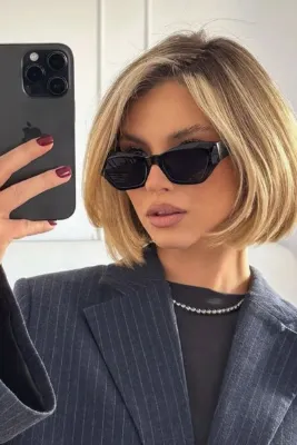 REN EYEWEAR Paris Siyah Cat Eye Kadın Güneş Gözlüğü – Uv400 Koruma