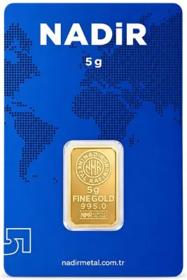 Tuğrul Kuyumculuk 5 Gram Külçe Gram Altın 24 Ayar