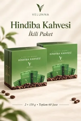 Velunna L-Carnitin İçeren Hindiba Kahvesi İkili Paket 2 x 150 g - 60 Şase