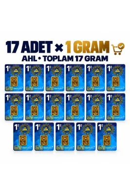 Ahlatcı 24 Ayar- 17 Adet 1 Gram Külçe Altın