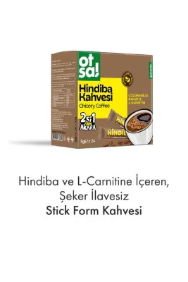 Otsa Hindiba Form Kahvesi 24'lü Paket L-karnitin Içeren Şeker Ilavesiz Hindiba Kahve