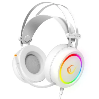 Rampage Stormy Beyaz RGB 7.1 USB Kablolu Kulak Üstü Oyuncu Kulaklığı