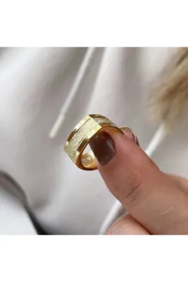 simurg jewellery Gümüş Tekli Kare Alyans