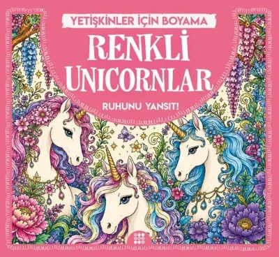 Renkli Unicornlar - Yetişkinler İçin Boyama