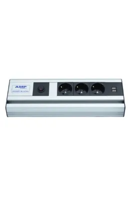 AMP CONNECT Mutfak Tezgah Dolap Altı 32 cm Beyaz Led Ayd.usb Şarjlı 3 Prizli