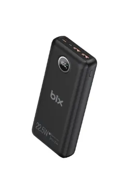 Bix Pb201 Üç Portlu 20000mah 22.5w Hızlı Şarj 4.0 Pd Giriş/çıkışlı Led Göstergeli Powerbank Siyah