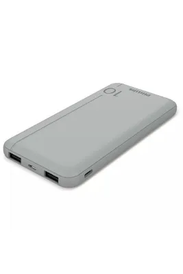 Philips DLP1812PV 10.000 mAh Powerbank 2xUSB-A 2.1A, USB-C Çıkış, PD - Gümüş