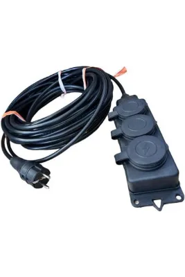 inwatt 50 METRE 3'LÜ GRUP PRİZ 3X2.5 MM TTR SİYAH RENK TOPRAKLI KAUÇUK SEYYAR ELEKTRİK KABLOSU