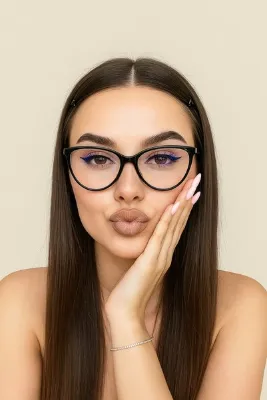 Y-LONDON EXCLUSİVE NOX SİYAH CAT EYE mavi ışık korumalı gözlük optik uyumlu