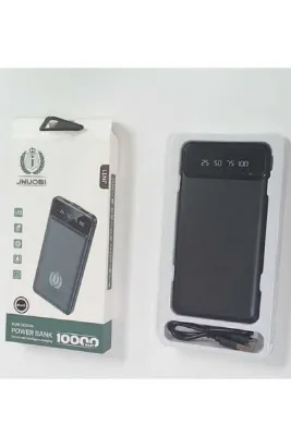kılıfınbenden 10.000 Mah Prime Dijital Göstergeli Dahili Çoklu Kablolu Powerbank,siyah,taşınabilir Şarj Cihazı