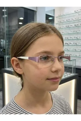 MERISU Rose Gold Çiçek Detaylı Çocuk Gözlük – Optik Cam Değişimine Uygun 46 ☐ 16 – 135