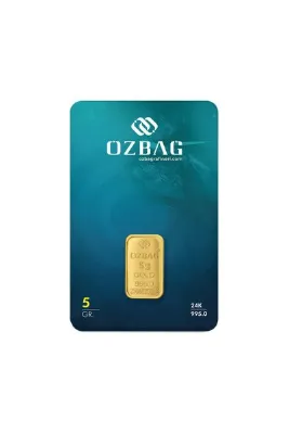 Özbağ AgaKulche 24 Ayar 5 Gram 995 Külçe Altın