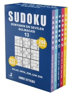 Sudoku - Dünyanın En Sevilen Bulmacası Seti - 5 Kitap Takım 11 - 12 - 13 - 14 - 15