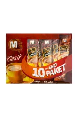 Migros 3'ü 1 Arada Kahve 18 g(10'lu Paket)