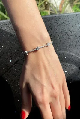 Spossy Silver Jewelry 925 Ayar Gümüş, Silver, Yıldız Bileklik