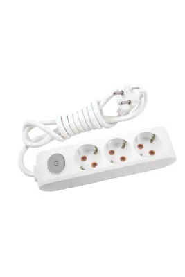 VİKO Multi-Let Anahtarlı Üçlü Topraklı Grup Priz 2 Metre Kablolu