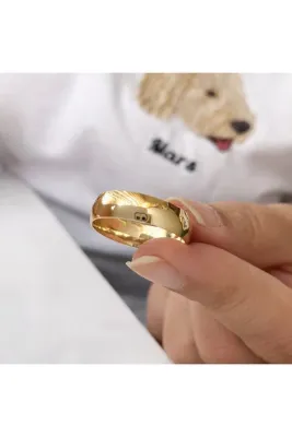 simurg jewellery Altın Kaplama Gümüş Alyans 6mm