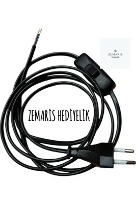 ZEMARİS HEDİYELİK 2.0 mt Arapuarlı Fişli Kablo Aç/Kapa Anahtarlı