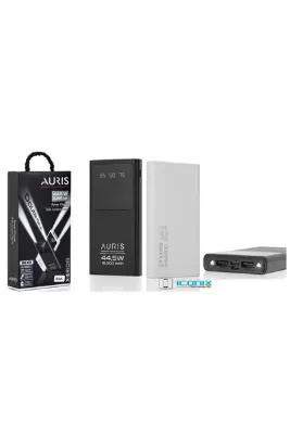 Aurıs K28 12000mah 44.5w Powerbank LCD Gösterge ve 2 Flash Işıklı
