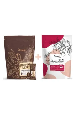 hommvita Homm Vita Bromelain Kahve ve Kiraz Saplı Karışık Bitki Çayı Set