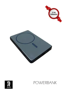 BOMER 6000 MAH POWERBANK MANYETİK WIRELESS KABLOSUZ VE KABLOLU HIZLI ŞARJ TAŞINABİLİR
