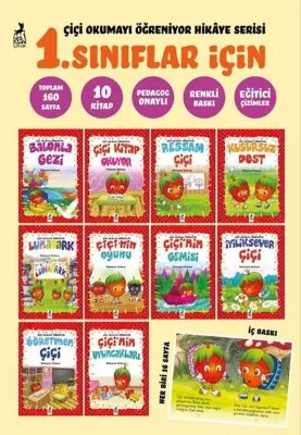 1. Sınıflar İçin Çiçi Okumayı Öğreniyor Hikaye Serisi Seti - 10 Kitap Takım