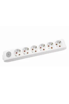 VİKO Multi-let 6'lı Topraklı Çocuk Korumalı Klemensli Anahtarlı Priz Beyaz