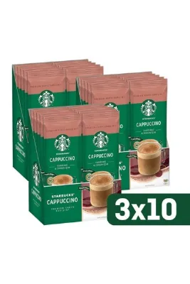 Starbucks Cappuccino Premium Kahve Karışımı 3 x 10'lu Paket (10x18g)