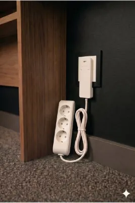 Gündüz Elektromarket Ultra İnce Fişli Grup Priz 3’lü (0,5M)dar Alanlar İçin Şık Ve Pratik Çözüm!