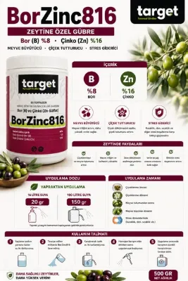 Target BorZinc816 Bor ve Çinko Zeytin Gübresi 500 Gr