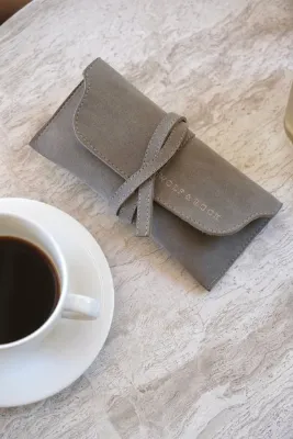 Wolf&Rock Tasarım Nubuk Deri Gözlük Kılıfı/Kabı