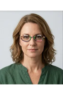 Kokoni Eyewear Kemik Zemin Üzerine Miro Handpainted Kokoni Baskılı Çerçeve
