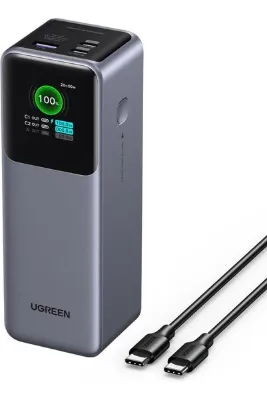 Ugreen Nexode 25.0000 mAh 200W Akıllı Ekranlı Taşınabilir Hızlı Şarj Powerbank, 3 Cihaz Desteği, 355