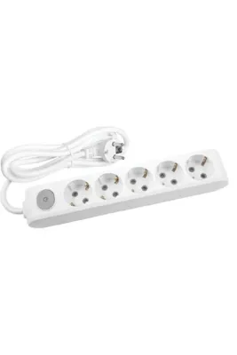 VİKO Multi-let 5li Anahtarlı Çocuk Korumalı Topraklı 5 Metre Kablolu Grup Priz