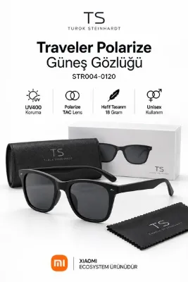 Xiaomi TS Traveler Polarize Güneş Gözlüğü UV400 TR90 TAC Lens Siyah Çerçeve Unisex UVA ve UVB Koruma STR004-0120