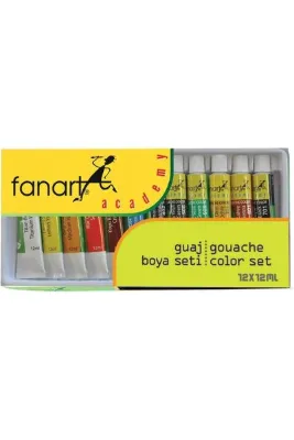 Fanart Academy 12x12ml Guaj Boya Set / 3500.S12