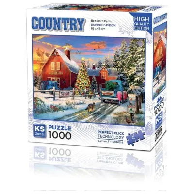 KS Games Red Barn Farm 1000 Parça Puzzle