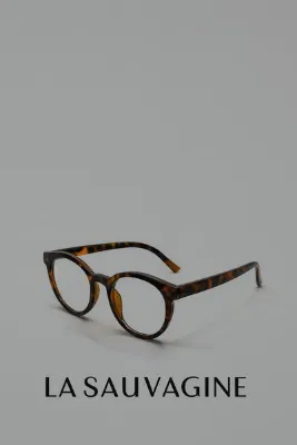 La sauvagine Tortoise Desenli Yuvarlak Unisex – Retro Stil