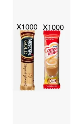 Nescafe Gold Tek İçimlik 2grx1000 Adet.Coffe Mate 5grx1000 Adet. Hazır Kahve Çeşitleri.