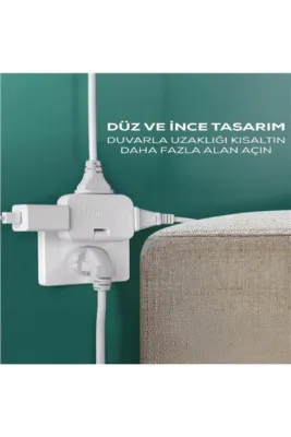 KATLANIR PRİZ 3 GÖZLÜ