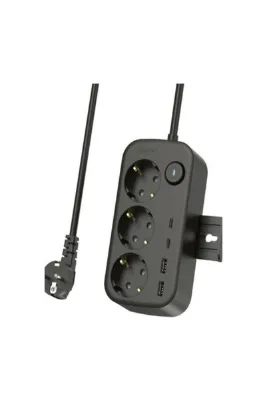 Akım Korumalı Priz 2 Usb + 2 Type-c Girişli 2 Metre Kablosu Anahtarlı Ve Duvara Monte Edilebilir